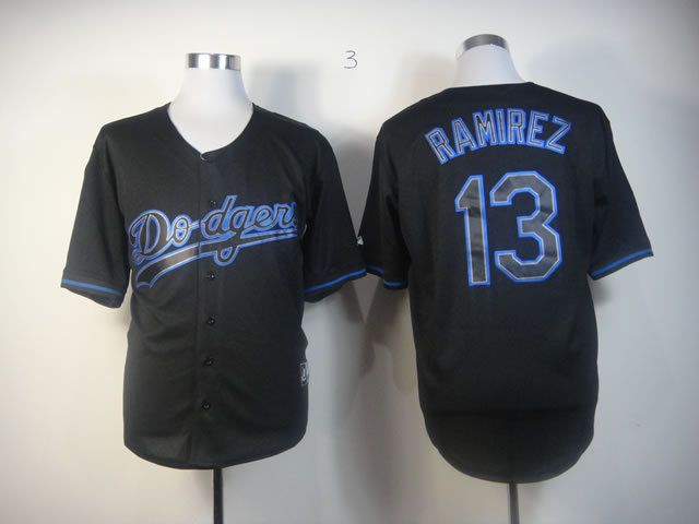 Men Los Angeles Dodgers #13 Ramirez Black MLB Jerseys